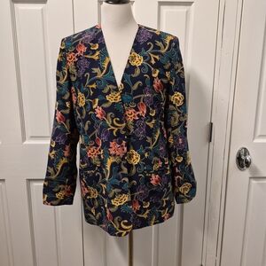 Floral Women's Blazer - Multicolor